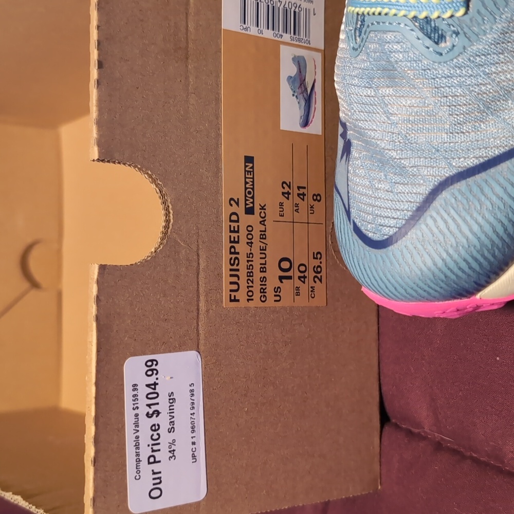 NWT Asics Fugi Speed 2 Women's 10 Running Sneakers Tennis Shoes Hot Pink Blue - Picture 2 of 12